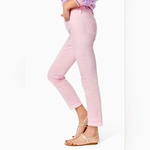 Lilly Pulitzer 29" South Ocean High Rise Skinny Jean, Calla Lilly Pink, size 12